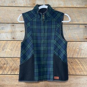 Stormy Kromer Wool Vest Womens The Ida Outfitter Plaid Green Blue USA Small